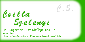 csilla szelenyi business card